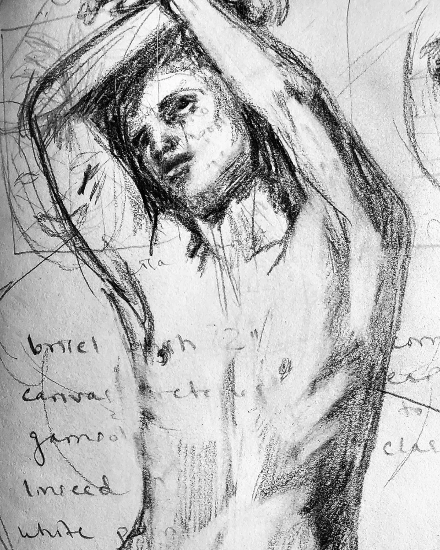 figure study 2 charcoal pencil